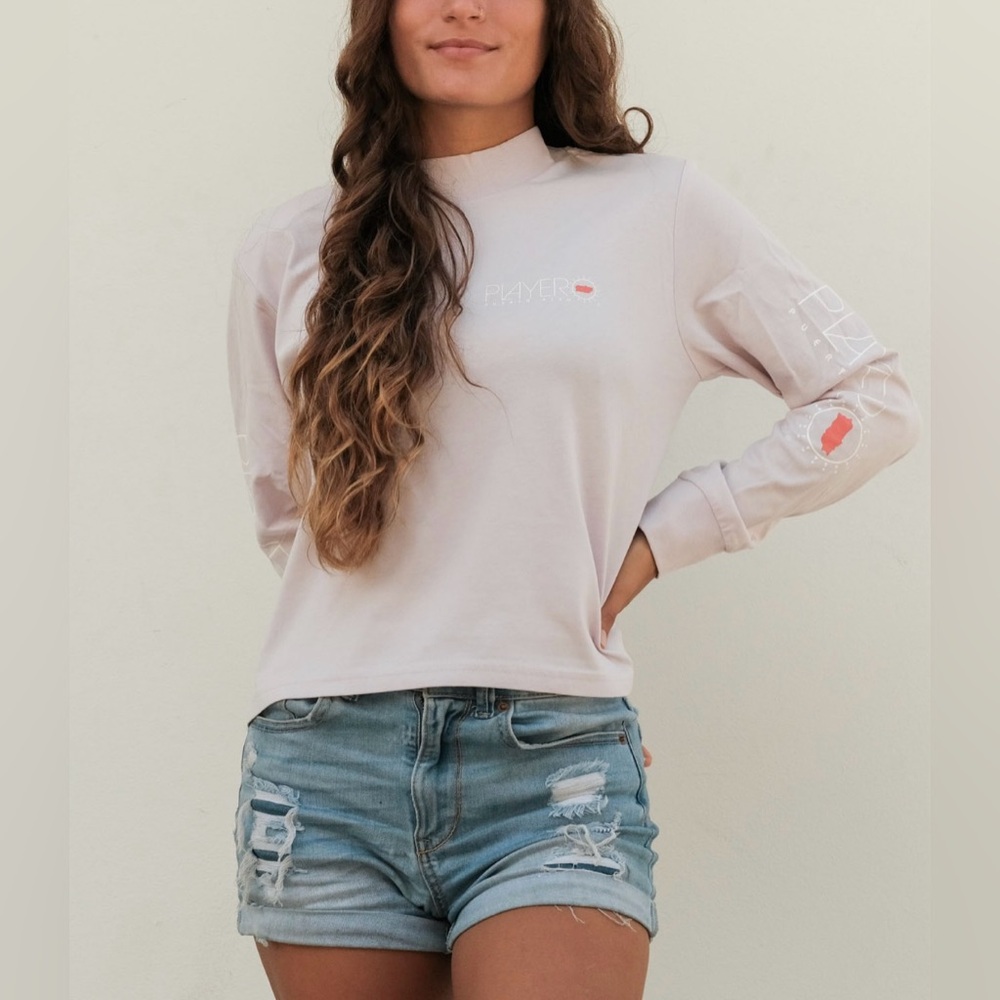 Playero Classic Long Sleeve Mock Neck Top (Small)